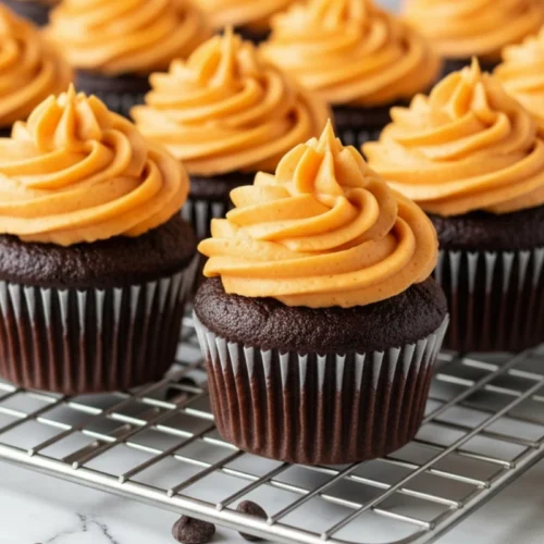 Chocolate Pumpkin Cupcakes
