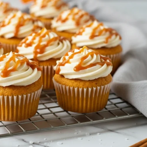 Salted Caramel Pumpkin Cupcakes