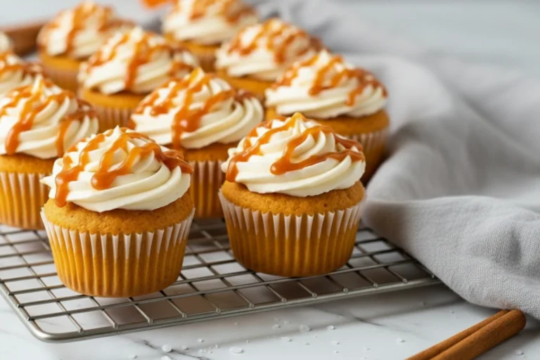 Salted Caramel Pumpkin Cupcakes