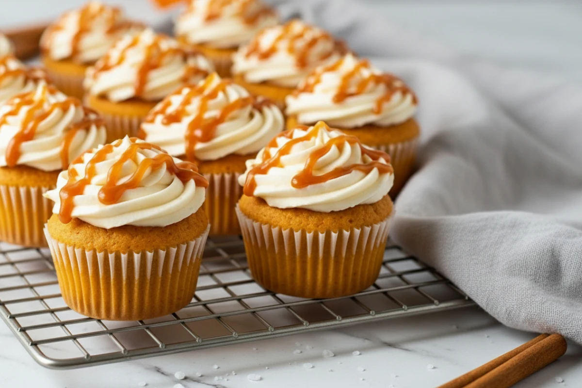 Salted Caramel Pumpkin Cupcakes