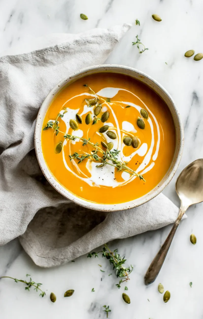 Acorn Squash Soup with Coconut Milk