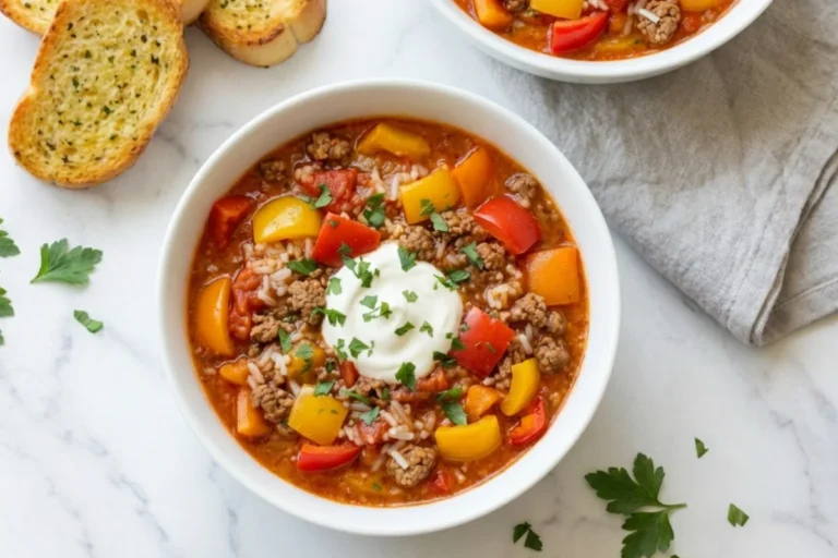 Stuffed Bell Pepper Soup: Hearty One-Pot Dinner