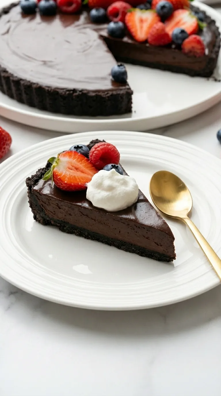 No Bake Chocolate Tart