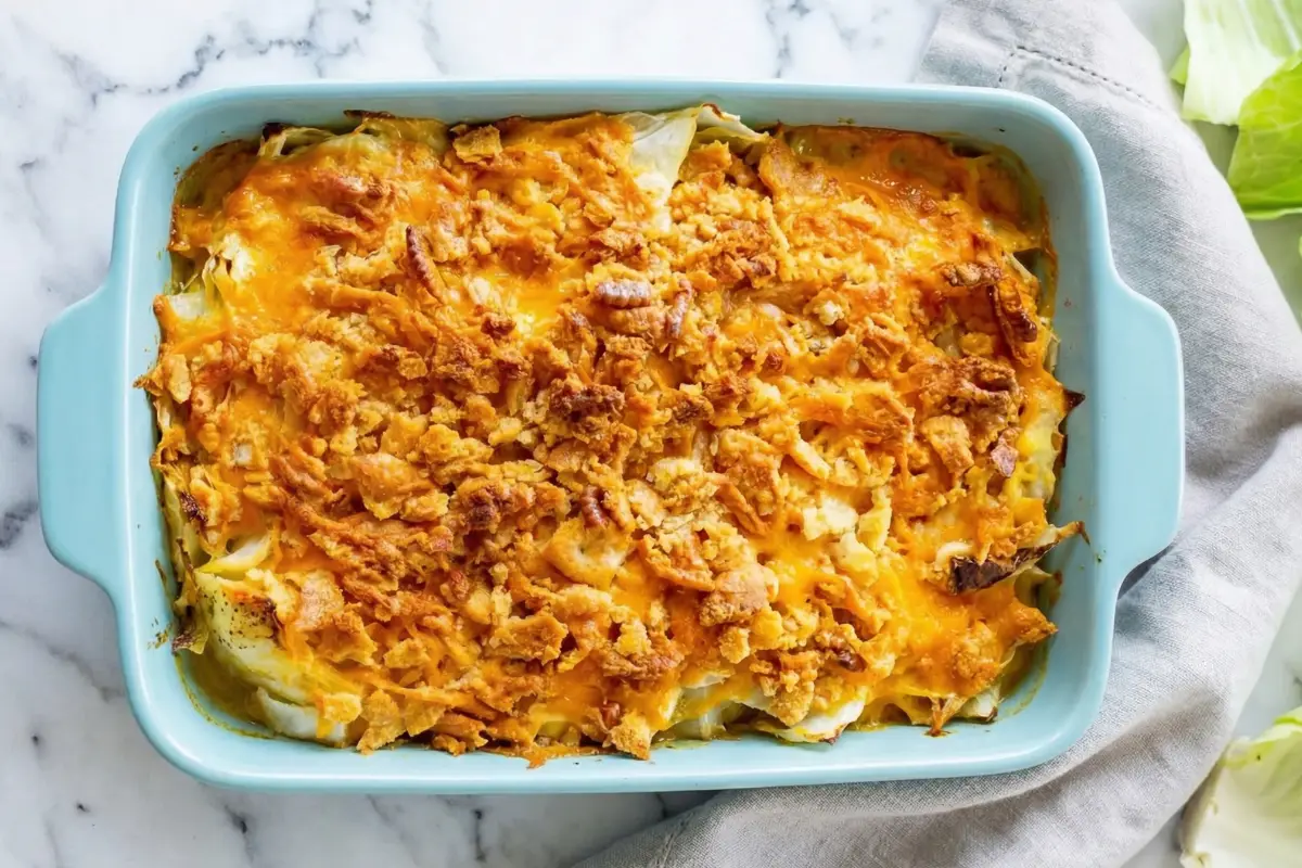 Cabbage Casserole with Ritz Crackers