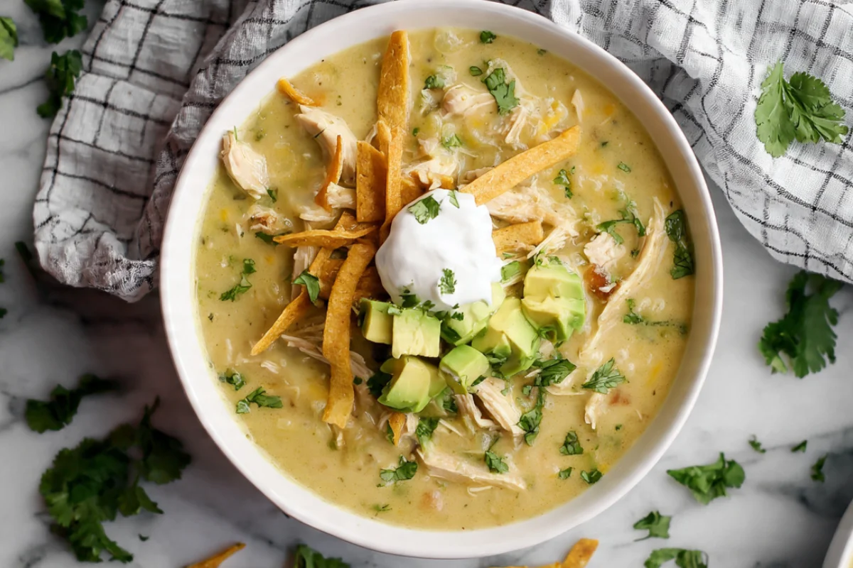 Green Chili Chicken Enchilada Soup recipe