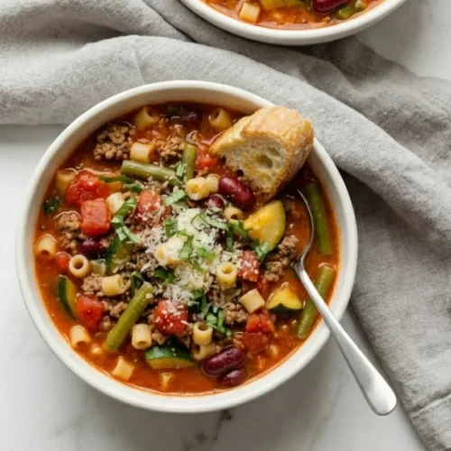 Ground Beef Minestrone Soup: Quick Weeknight Dinner