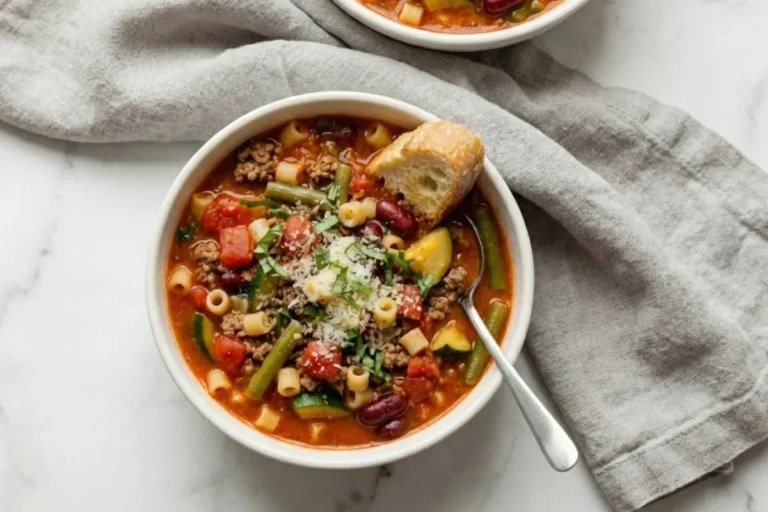 Ground Beef Minestrone Soup: Quick Weeknight Dinner