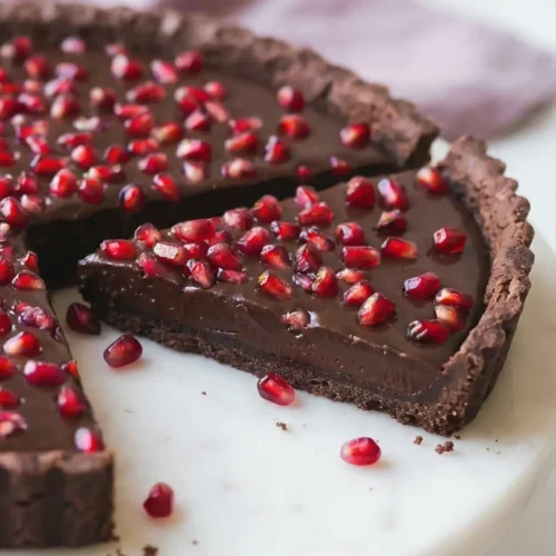 No-Bake Pomegranate Chocolate Tart