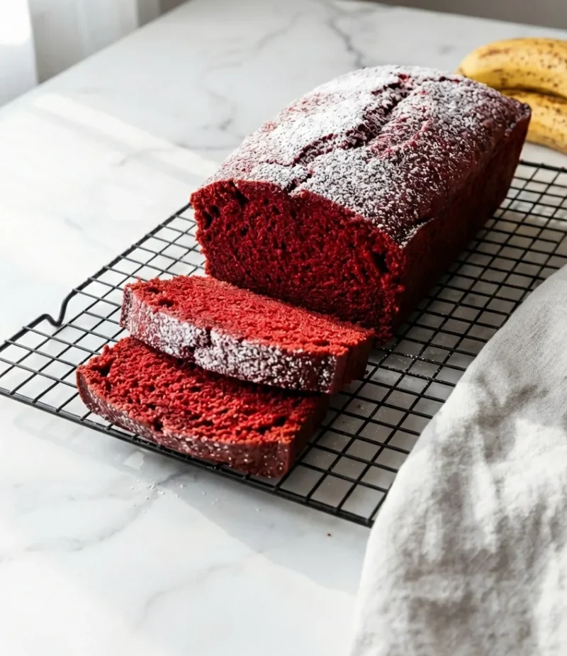 Red Velvet Banana Bread