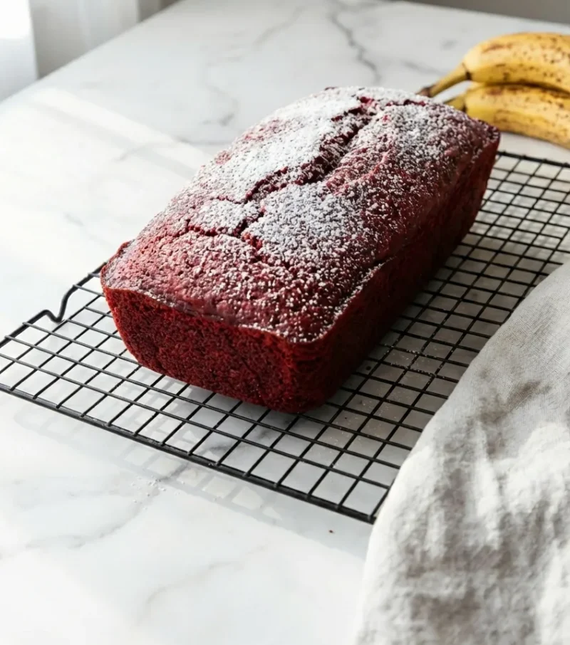Red Velvet Banana Bread