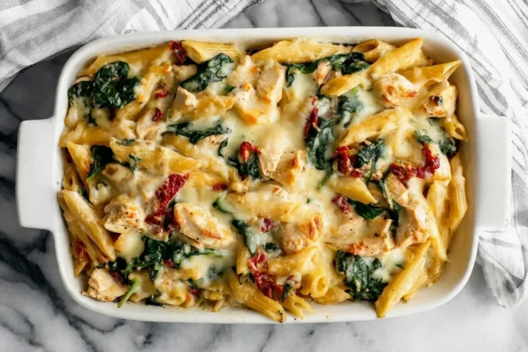 Tuscan Chicken Pasta Casserole: Cheesy, Flavorful Family Dinner