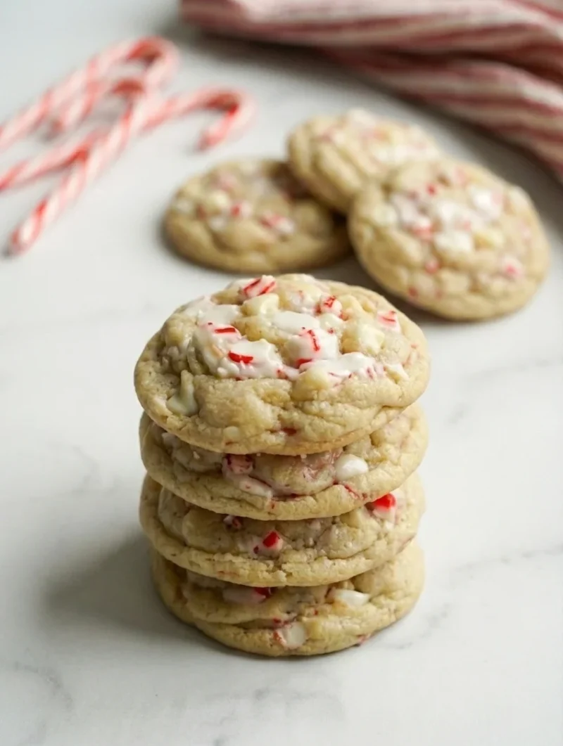 White Chocolate Peppermint Cookies