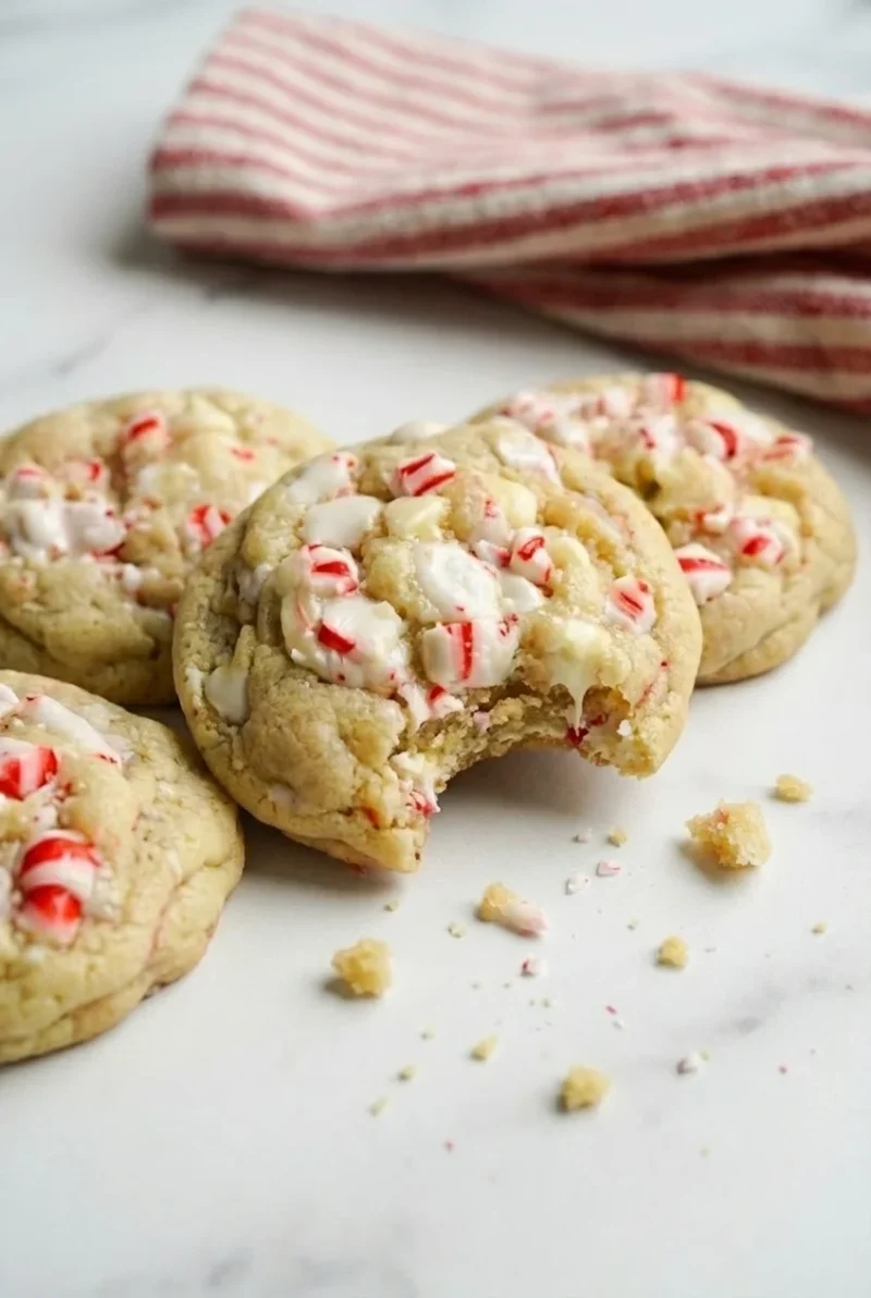 White Chocolate Peppermint Cookies