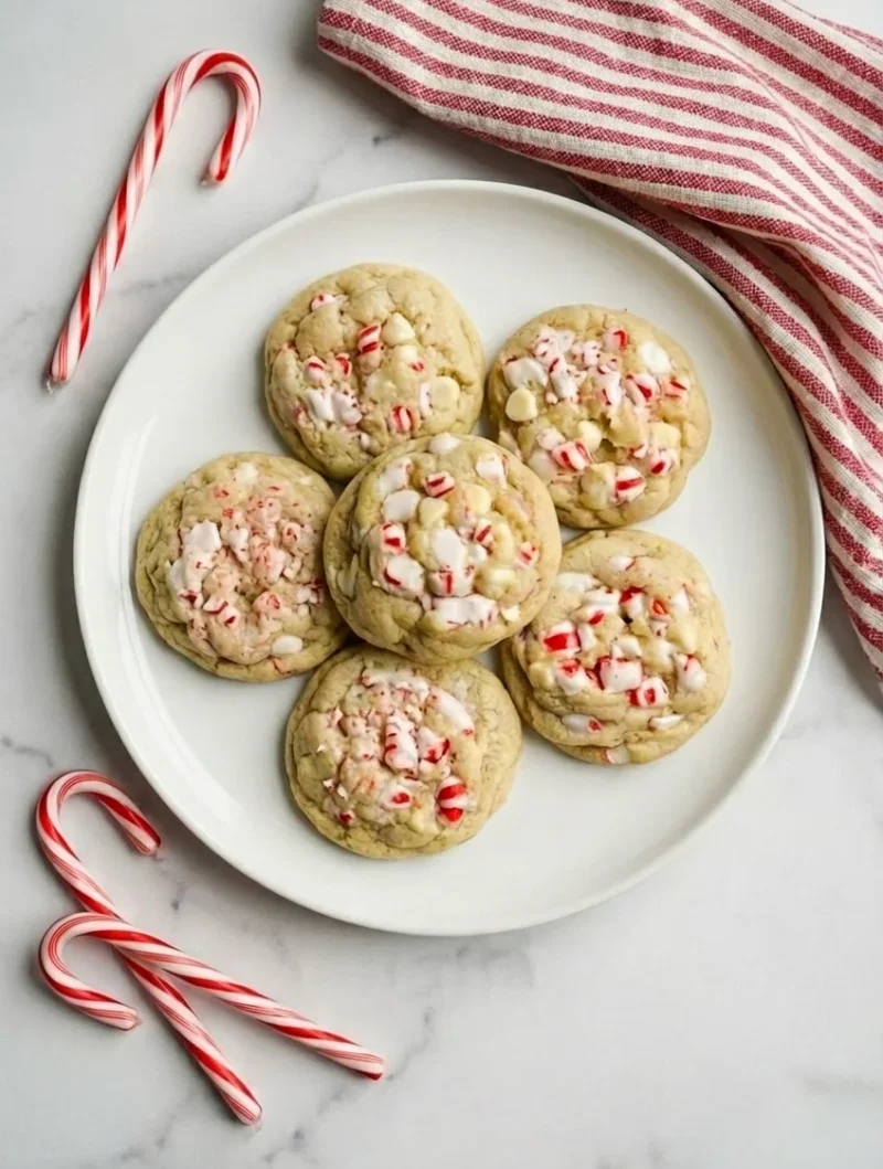 White Chocolate Peppermint Cookies