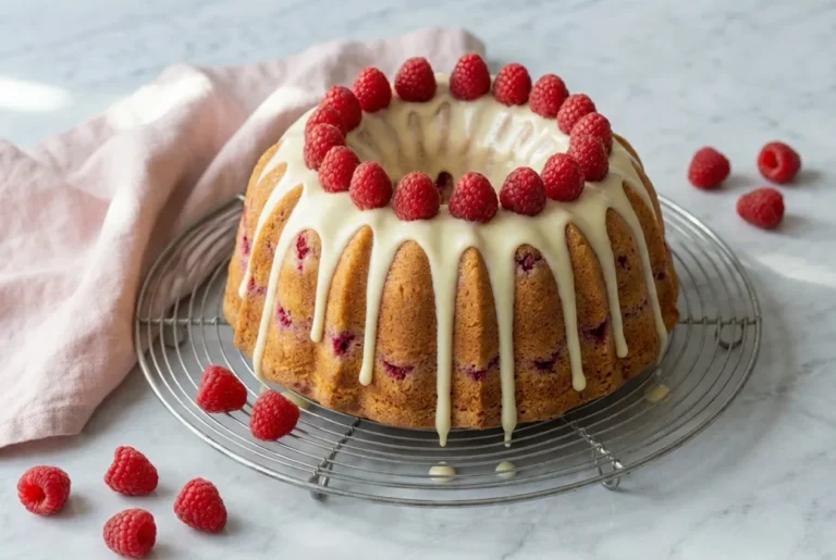 White Chocolate Raspberry Bundt Cake (Party Favorite!)