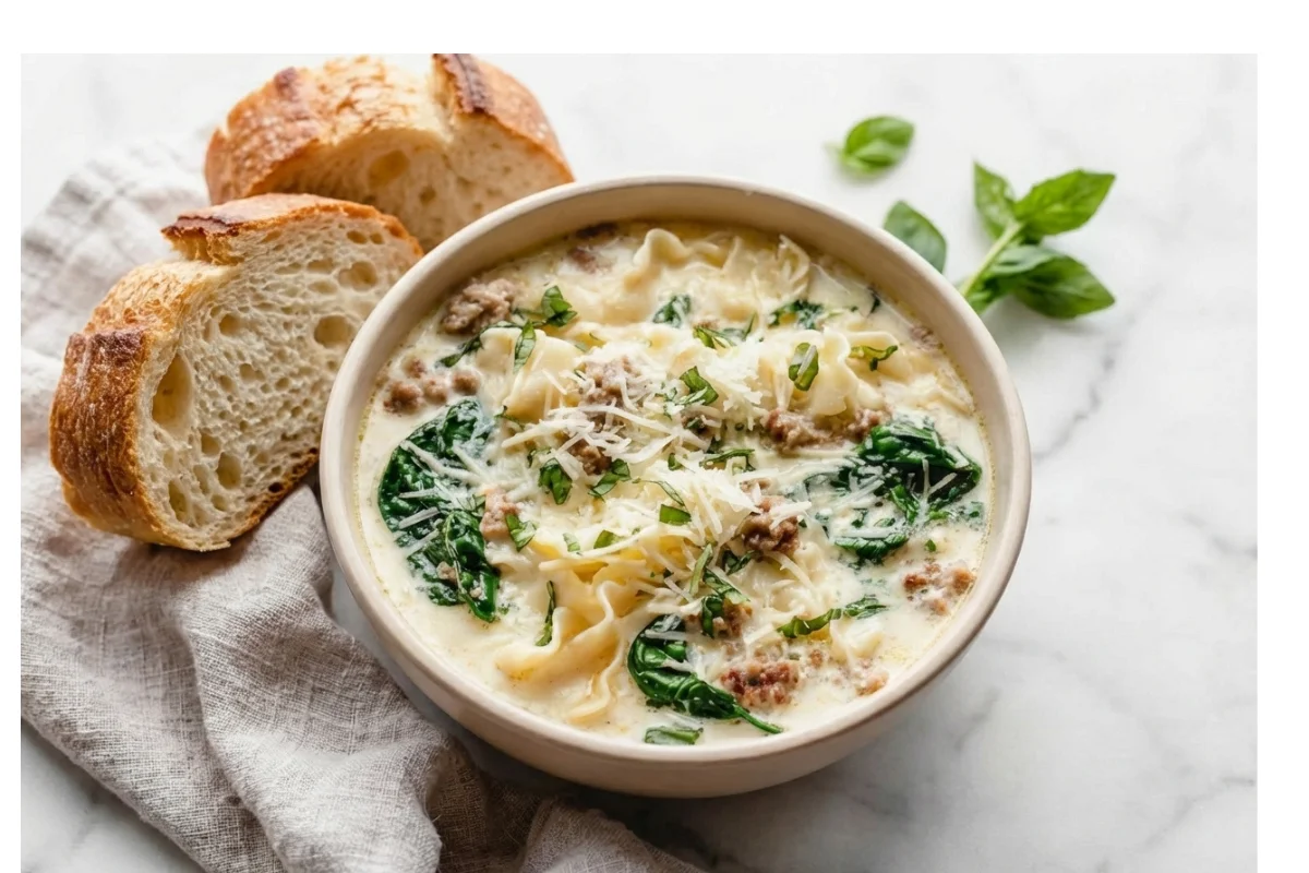 White Lasagna Soup: Creamy Italian Comfort Bowl