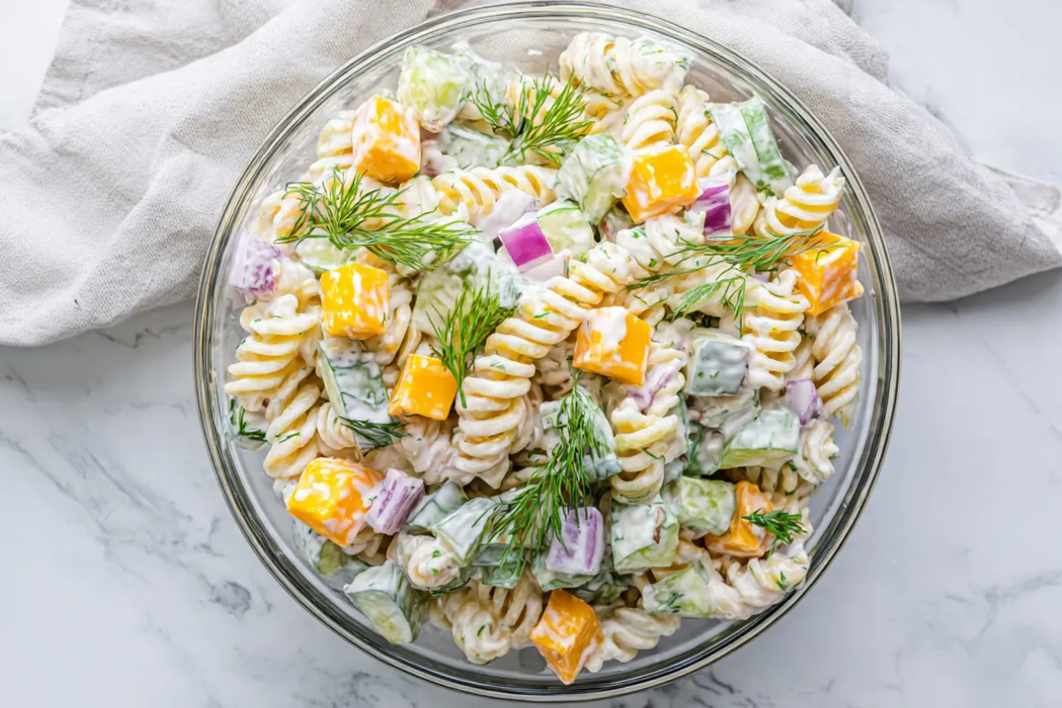 Pickle Pasta Salad: Tangy, Creamy Potluck Favorite