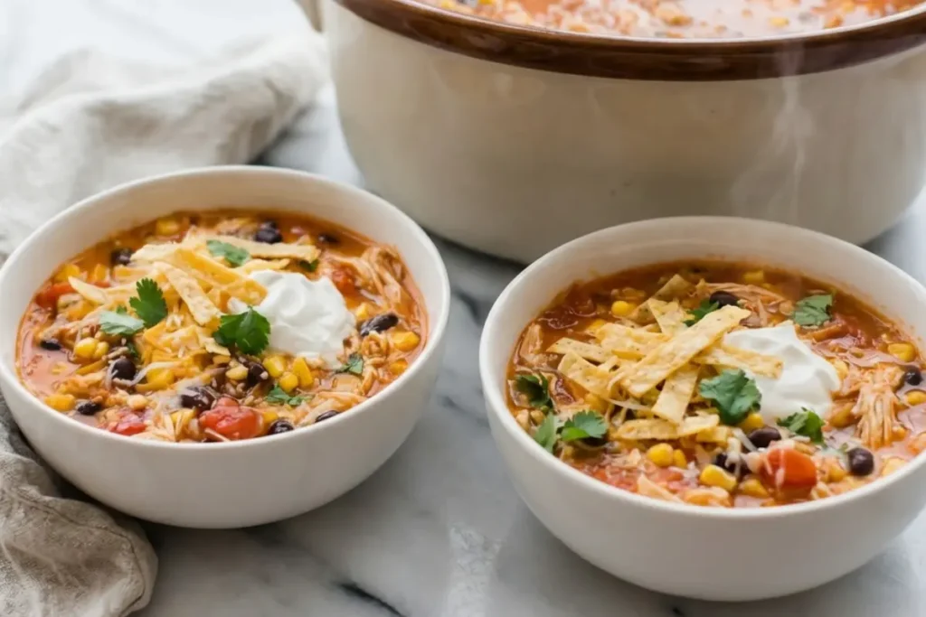 Crockpot Chicken Enchilada Soup