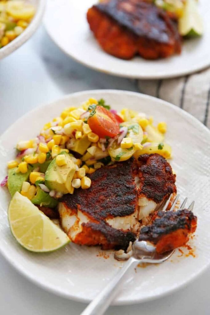 Blackened Fish Corn Salsa4 736x1104