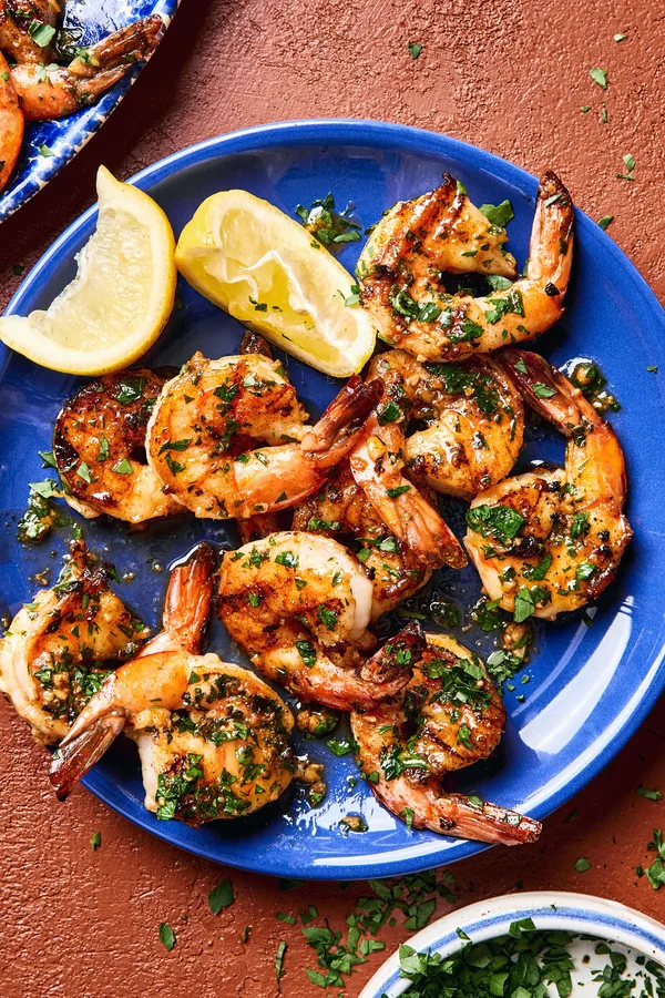 Garlic Butter Grilled Shrimp