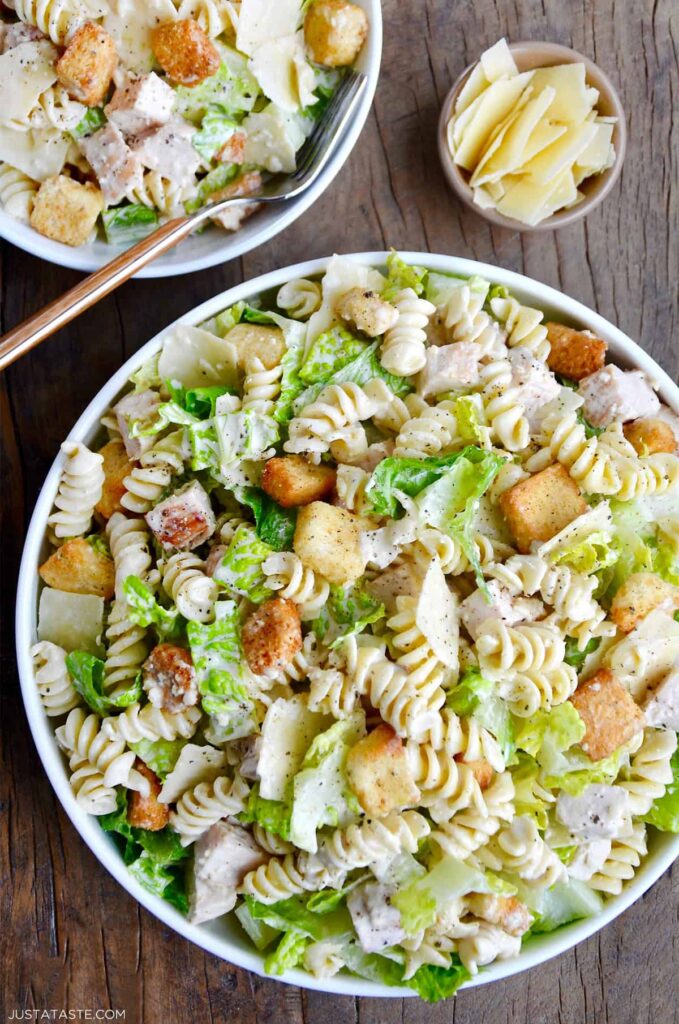 Caesar pasta salad