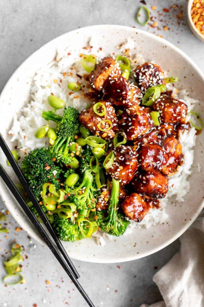 Teriyaki salmon bowls