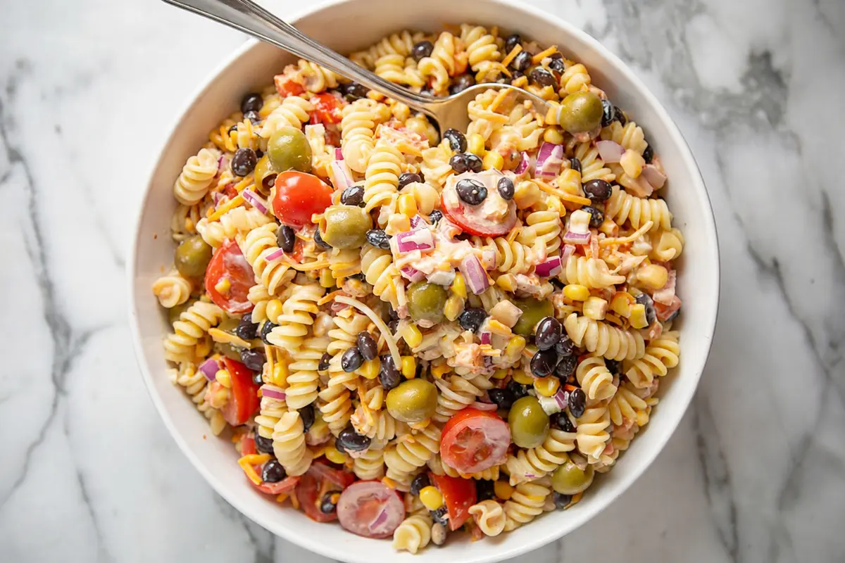 The Best Ranch Taco Pasta Salad for Summer Potlucks